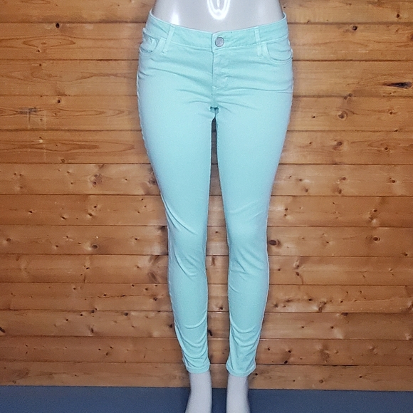 Express Denim - ♥️ EXPRESS ANKLE LEGGINGS JEANS stretch skinny ment green size 8